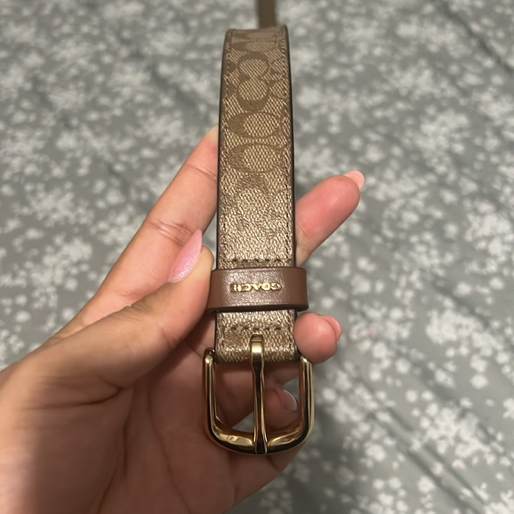 Coach Brown Monogram Belt